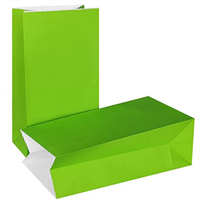 KEYYOOMY Mini Green Paper Bags Paper Lunch Bags (50 CT, 3.5x2.4x7.1 in) - color: Green, size: 3.5x2.4x7.1 in - Mini