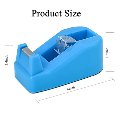 Desktop Tape Dispenser Heavy Duty Desk Accessories Floral Office Tape Dispensers, Weighted Non-Skid Base, Green - color: Green