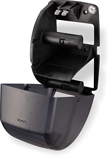 San Jamar R3590TBK Black Pearl Oceans Duett Standard Bath Tissue Dispenser