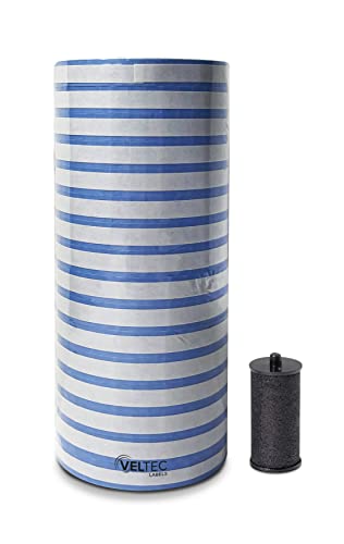 Veltec Premium Pricing Labels for Monarch 1110 Price Gun, 16 Rolls, 17,000 Labels, Ink Roller Included (Blue) - color: Blue
