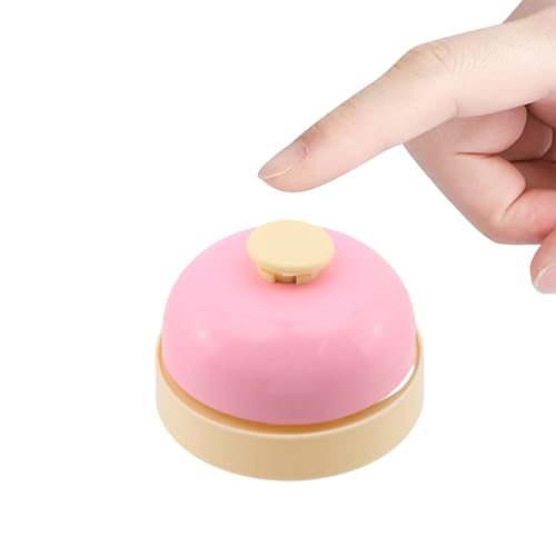 2pcs Metal Mini Bell Service Bell, Pink, 2.5 Inch - color: Pink+pink