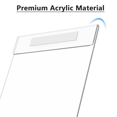 MaxGear Acrylic Sign Holder 8.5 x 11 Wall Mount, 6 Pack, Vertical - size: 8.5"x11"-6Pack