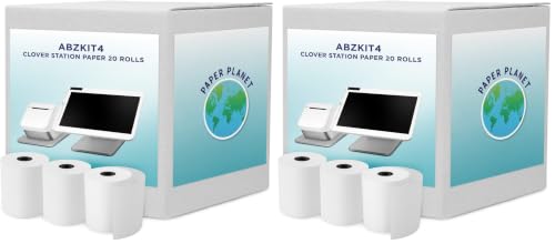 Thermal Paper for Clover POS (Clover Station Thermal Printer) by Paper Planet | Credit Card Receipt Rolls for C500 C501 C503 C100 P100 | 20 Rolls (Pack of 2) - size: 20 Rolls (Pack of 2), style: Standard