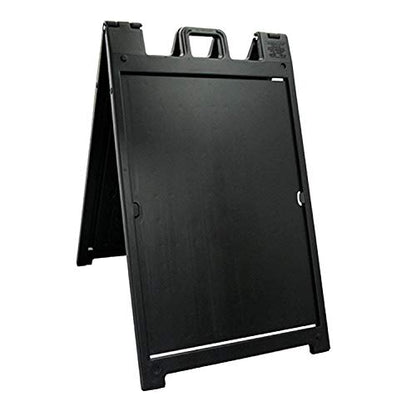 Black 2-Pack of Plasticade Signicade Deluxe A-Frame Sidewalk Curb Sign Portable Folding Double-Sided Display with Quick-Change System - size: 24 x 36 inches (Pack of 2)