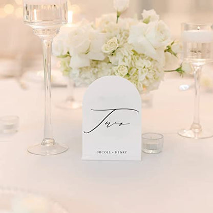 5x7 Inch Blank White Arch Acrylic Sign with Stand 1/8 inch Thick - color: White, size: 5x7 Inch (10pcs)