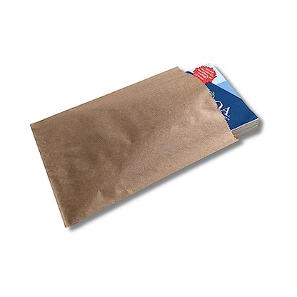 A Package 4 It 1,000-100% Recycled Brown Flat Paper Merchandise Bags - Medium (8 1/2 x 11)