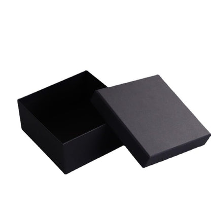 Black Square Kraft Jewelry Gift Box – Biodegradable Cardboard Storage Organizer for Necklace, Bracelet, Earrings – Wedding, Birthday, Christmas Gift Packaging