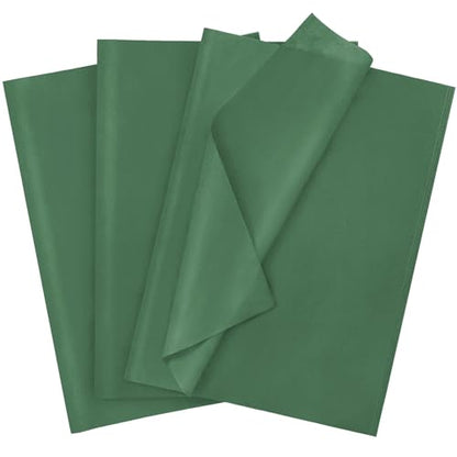Laidans 120 Sheets 14 x 20 Inch Dark Green Paper for Gift Bag Wrapping - color: Forest Green