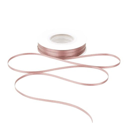 MAYREEL Dusty Rose Satin Ribbon 1/8 Inch Thin Double Faced 50 Yards - color: Dusty Rose, size: 1/8 Inch