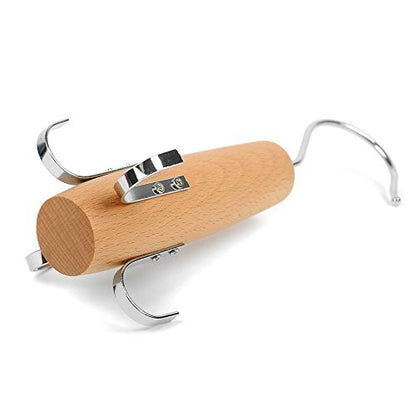 Umo Lorenzo 4-Hook Belt Organizer Closet Hanger Holder for Belts, Ties and Scarves - color: Wooden
