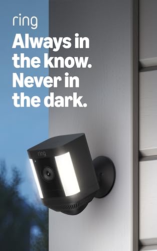 Ring Spotlight Cam Plus, Battery, Home or Business Security with HD video, Two-Way Talk, Color Night Vision, and Security Siren, Black - color: Black, size: 1 Camera