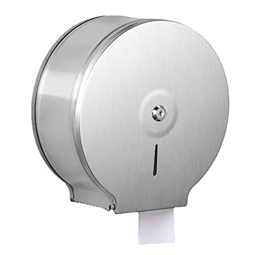 Commercial Jumbo Toilet Paper Dispenser, Wall Mount Stainless Steel 10 Inch Roll Toilet Paper Holder, Brushed Touchless Toilet Tissue Dispenser
