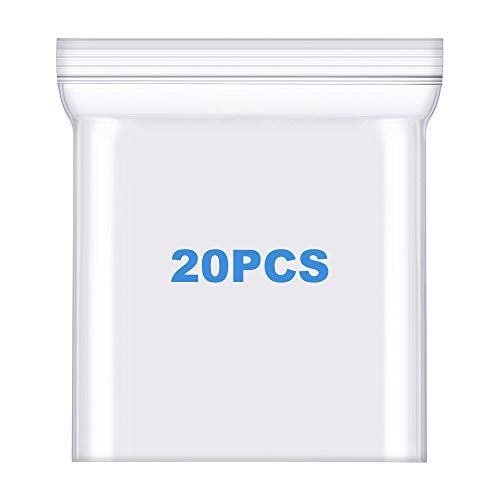 18" x 21" Large Thick 4 Mil Clear Zip Storage Bags Heavy-Duty Plastic Reclosable Zip Seal Poly Lock Bag Durable Zipper Bags - color: Transparent, size: 18" x 21"
