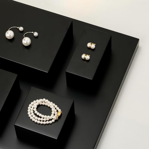 Oirlv Small Black Display Riser for Jewelry,Cute Trophy Base for Showcase - color: SM05303