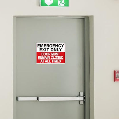 Emergency Exit Only Signs Sticker，Self Adhesive - color: Emergency Exit Only 02