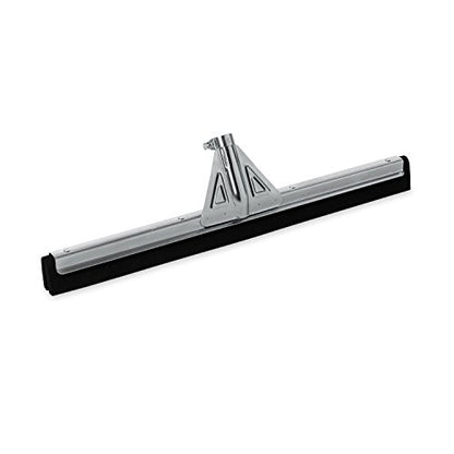 Rubbermaid Commercial Products Heavy-Duty Floor Squeegee, 22-inch Dual Moss, Silver/Metal, Heavy Duty Rubber Floor Scrubber for Bathroom/Garage/Tile - size: 22in, style: Heavy-Duty