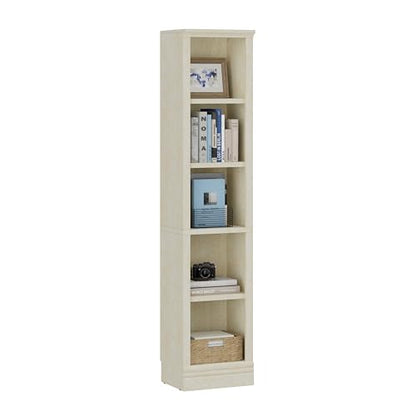 5-Tier Narrow Bookshelf, Adjustable Shelves, 72.5" - color: Cream