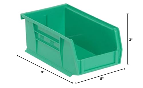 Quantum Storage QUS220 Ultra Stack and Hang Bins - 7-3/8" x 4-1/8" x 3" - 24 Pack - color: Green