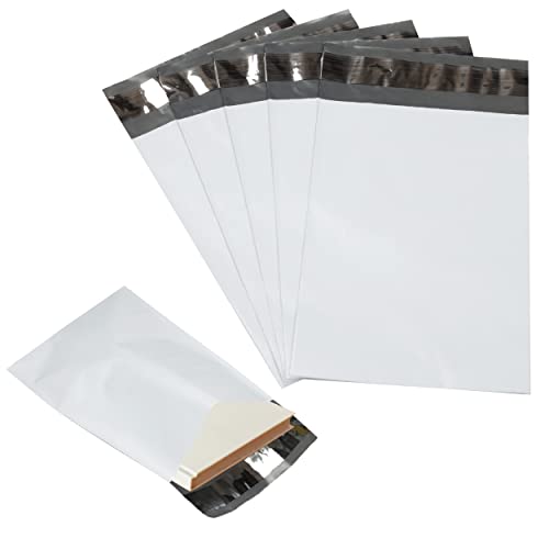 500 Pack Secure Seal White Poly Mailers - 12x15.5 Safe Shipping Bags - E-Commerce Self Sealing 2 Mil Poly Envelopes - size: 12" x 15.5" (500 Pack)