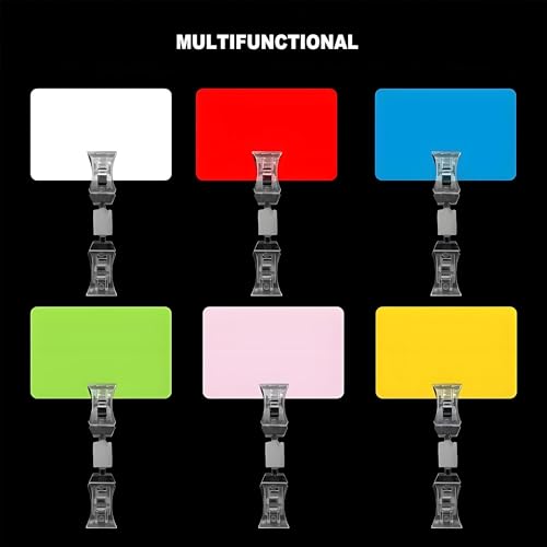 LJY 16 Clear Rotatable Sign Clips for Table Cards