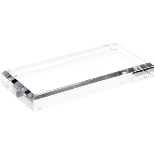 Plymor 6" W x 3" D x 0.75" H Clear Rectangular Display Base - size: 6" x 3" x 0.75"