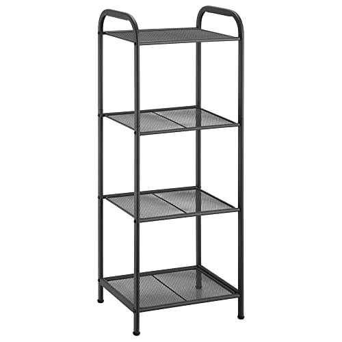 MAX Houser 4 Tier Standing Shelf Units Storage Rack, Charcoal Gray - color: Grey, size: 4-Tier