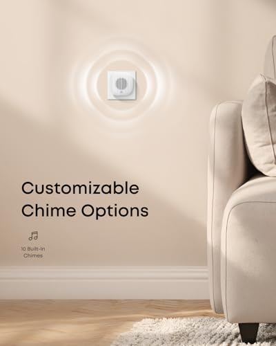 eufy Video Doorbell Chime 2, 10 Built-In Chimes, 2.4 GHz and 5 GHz Dual-Band Wi-Fi, Easy Setup, Bluetooth Auto-Pairing, Adjustable Volume Up to 80 dB