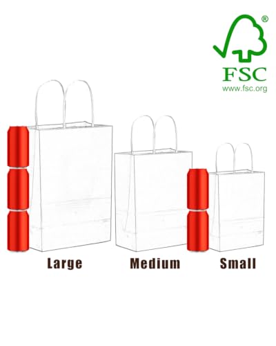 qiqee 100PCS Paper Gift Bags Assorted Christmas Paper Bags Red White Green - color: Red White Green