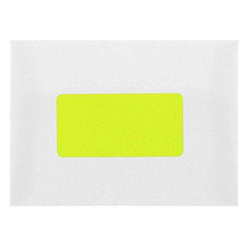 JAM PAPER Shipping Address Labels - Standard Mailing - 2 x 4 - Neon Fluorescent Yellow - 120/Pack - color: Neon Yellow, size: 2" x 4" Labels