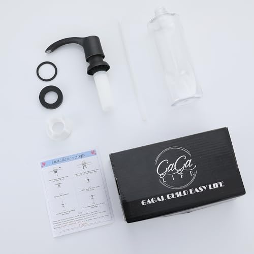 GAGALIFE Kitchen Sink Soap Dispenser with 17 Ounce Large Bottle, G080ORB - color: Oil-rubbed Bronze, size: with Bottle