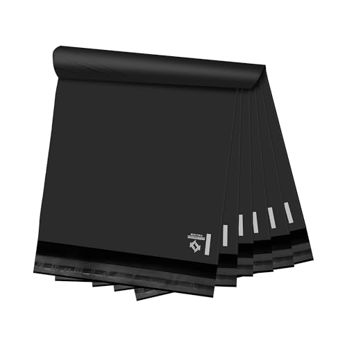 KKBESTPACK Black Poly Mailers 9x12 in, Mailing Envelopes, 200 Pcs - color: Black, size: 9" x 12" 200 pcs