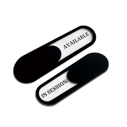 In Session/Available Slider Sign for Therapy, Acrylic, Black - color: In Session/Available, size: 1 PCS