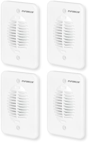 Seco-Larm SH-532BQ Pack of 4 Flush-Mount Multi-Tone Chimes, White Plastic Case, 3 Selectable Chimes, 80~88 dB Adjustable Sound Level, 12~24 VDC Operating Voltage, 130mA@12VDC Current Draw - size: Pack of 4