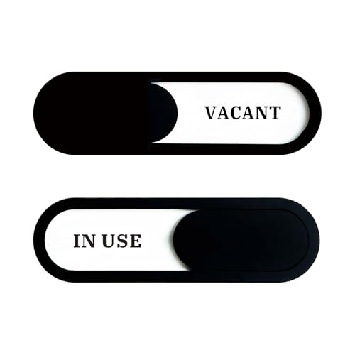 In Use/Vacant Slider Privacy Sign, Acrylic, Black 7.4x2.2in - color: In use or Vacant, size: 1 PCS