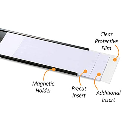 SmartSign Magnetic 'C' Channel Label Holders | 2.5" x 6" Pack of 10 - size: 2.5" x 6"