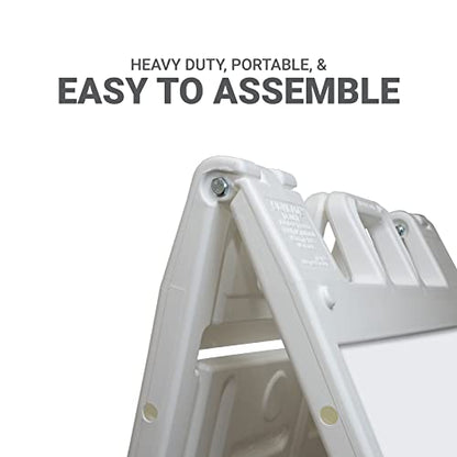 GotPrint Custom A-Frame Sign | 24"x36" Design Your Own Sign Add Text/Image/Logo | Signicade Outdoor Sandwich Board with Deluxe Stand, White - color: White