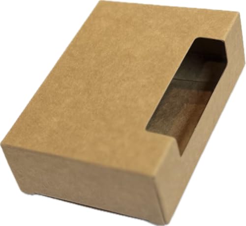 Kraft Rectangle Boxes for Homemade Soap Packaging, Top Window - 50 Pack - color: Kraft, size: 50 Pack