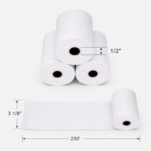FungLam Thermal Receipt Paper Rolls 3-1/8 x 230ft, 10 rolls - size: 10 Rolls