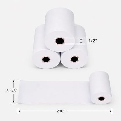 FungLam Thermal Receipt Paper Rolls 3-1/8 x 230ft, 10 rolls - size: 10 Rolls