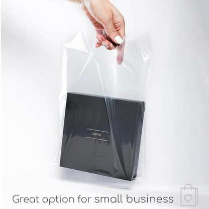 2000 Clear Handle Bags 9x12, Extra Thick 1.25 Mil LDPE Plastic - size: 9 X 12, PACK OF 2000