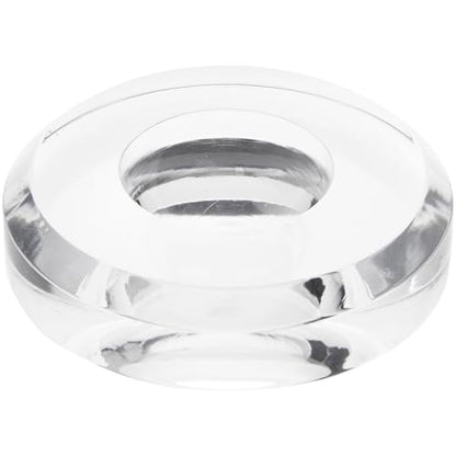 Plymor 3" W x 3" D Clear Round Egg/Sphere Base (1.5" Hole) (2 Pack) - size: 3" x 3" x 0.75"