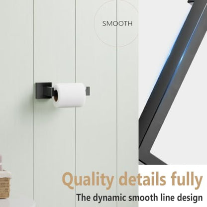 KOKOSIRI Black Toilet Paper Holders Bathroom Toilet Paper Roll Holder SUS304 Stainless Steel Contemporary Wall Mounted, Matte Black, B2003BK - color: Matte Black, size: Without Shelf(1 Pack)