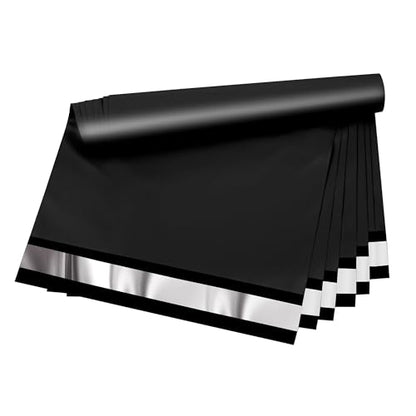Poly Mailers 10 x 13 Inch, 25 Count, Black 2.4 Mil Self-Seal Bags - color: Black, size: 10x13 Inch 25 Pcs
