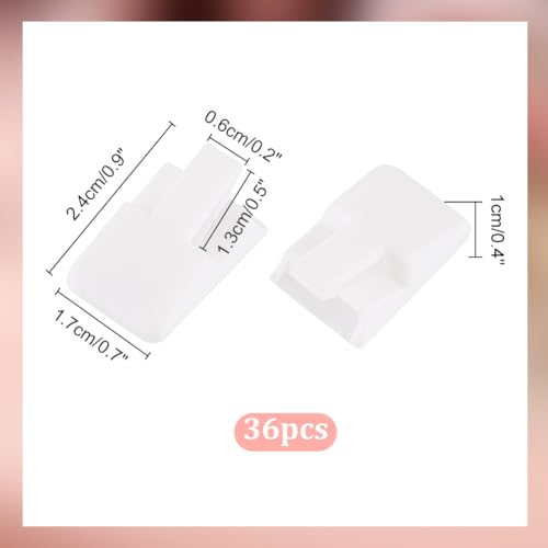 PH PandaHall 36pcs Plastic Ring Holder Small Ring Display Clip Ring Clips Single Ring Display Holder Ring Display Stands Organizer Rings Jewelry Display for Home Ring Trade Show, White - color: White