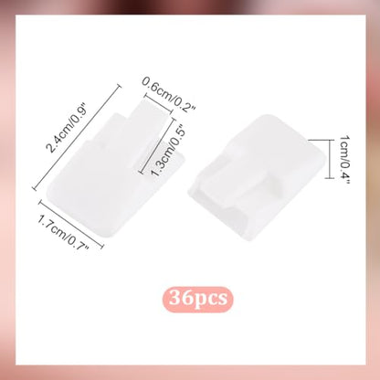 PH PandaHall 36pcs Plastic Ring Holder Small Ring Display Clip Ring Clips Single Ring Display Holder Ring Display Stands Organizer Rings Jewelry Display for Home Ring Trade Show, White - color: White