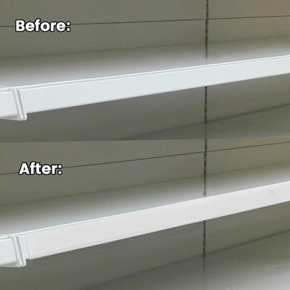 Shelf Label Strips 48" 100 Pack Self Adhesive 1.25”H Price Tag Holder Clear