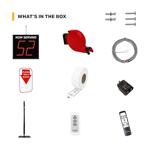 2-Digit Wireless Take A Number System with Counter Top Dispenser