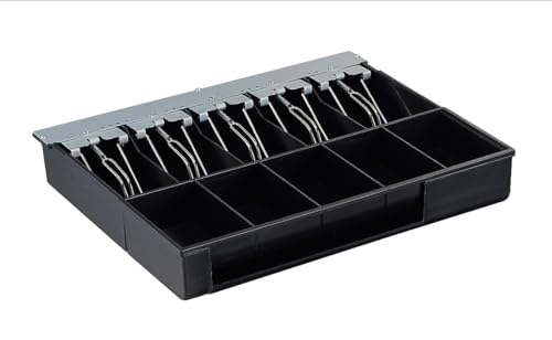 HK SYSTEMS BSM Removable and adjustable cash Tray 5-bill/5-coin for 16inch Cash Drawer, Metal wire gripper - size: 4. TRAY