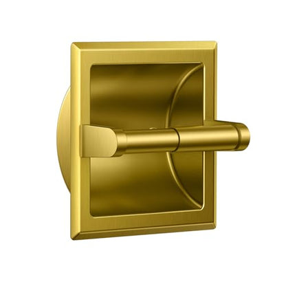 FORIOUS Recessed Toilet Paper Holder for Mega Rolls, Brushed Gold - color: Gold