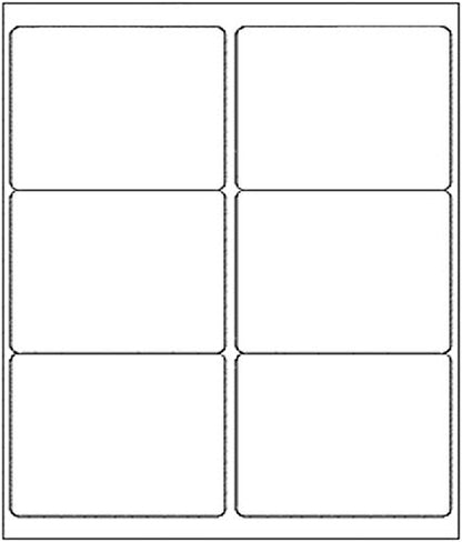 6-UP 3-1/3" X 4" Shipping Address Labels for Laser/Ink Jet Printer (2000 Sheets - 12000 Labels) - size: 2000 Sheets / 12000 Labels